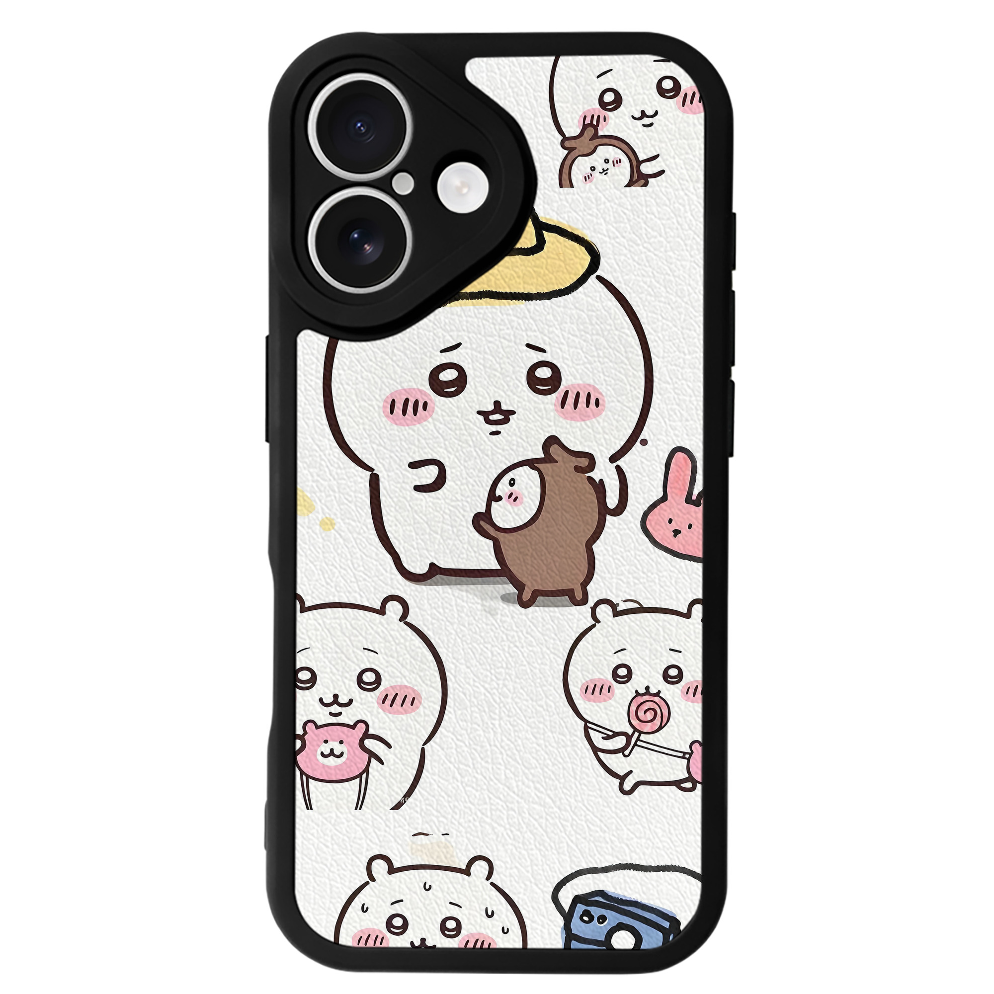 （画像用） ちいかわ Chii-kawa 【iPhone 16シリーズ対応】シリコンスマホケース（レザー調） 材質：シリコン
